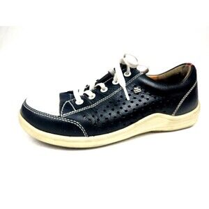 Finn Comfort Dark Blue and Cream Athletic Shoes